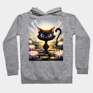 Cat Monet: Making waves gracefully Hoodie